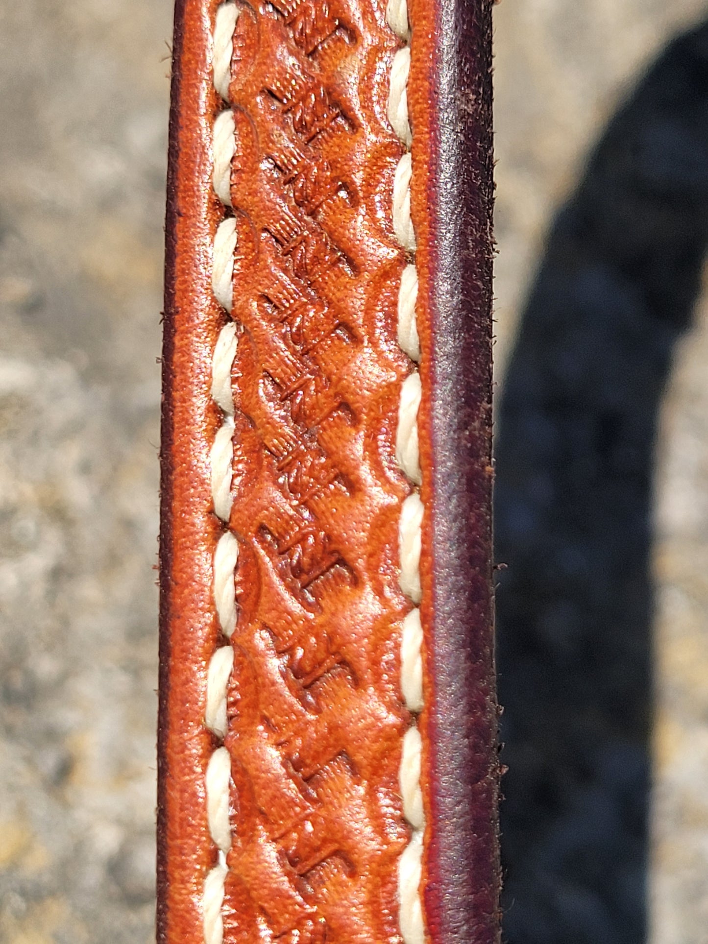 One-Ear Basketstamp Headstall with Rawhide Keeper