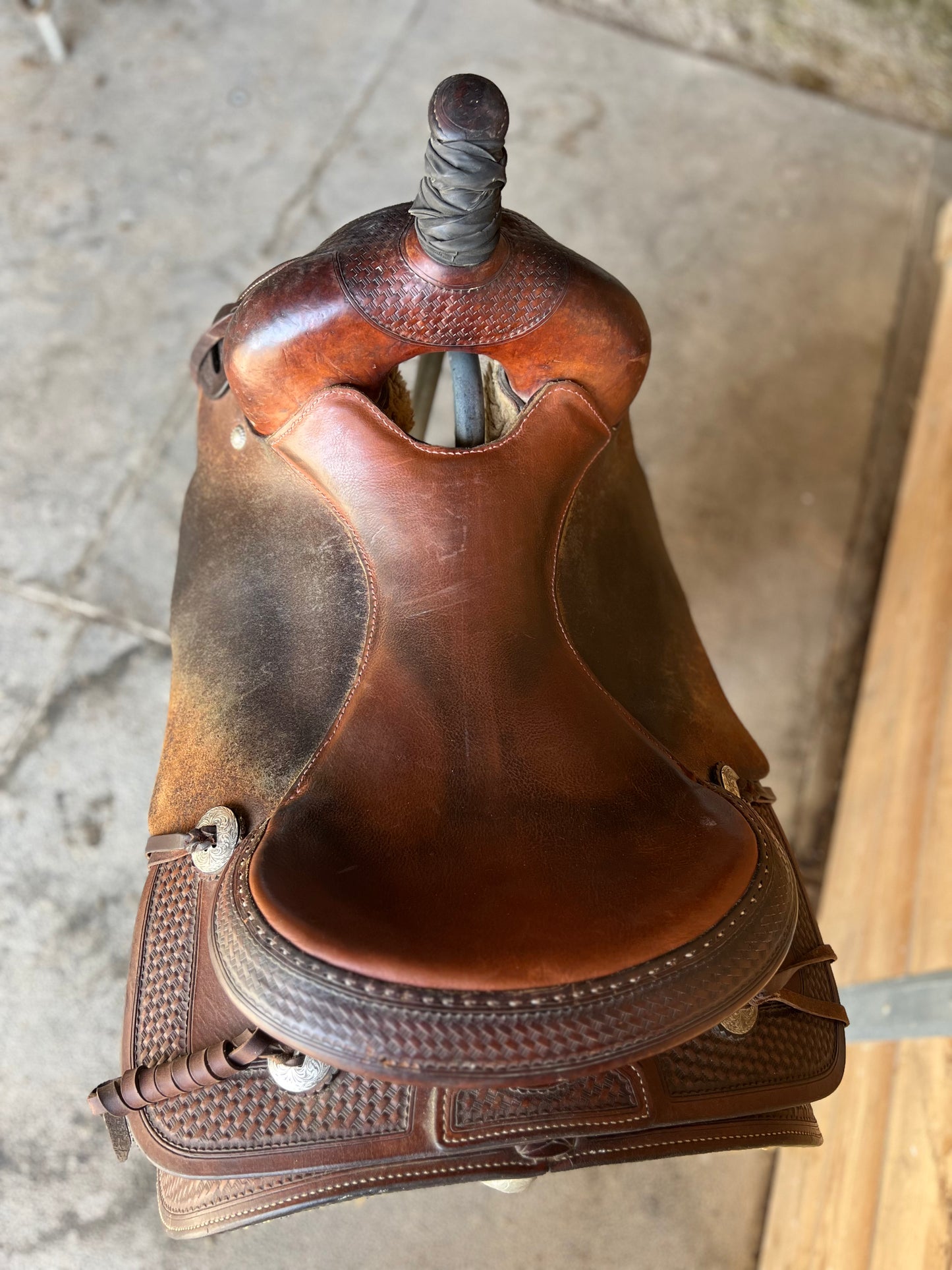 ๐In Stock ๐ 16.5โ Bobโs Custom Saddle Ted Robinson Cowhorse