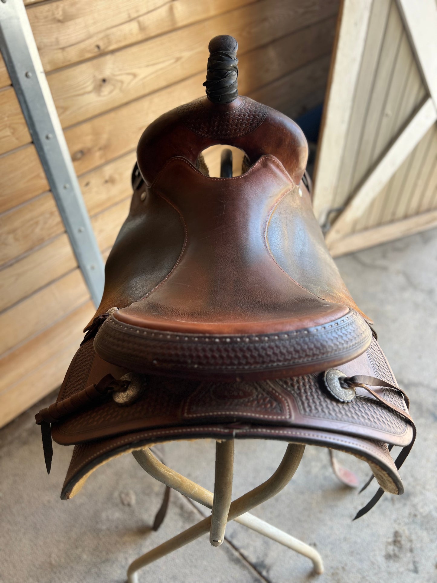 ๐In Stock ๐ 16.5โ Bobโs Custom Saddle Ted Robinson Cowhorse
