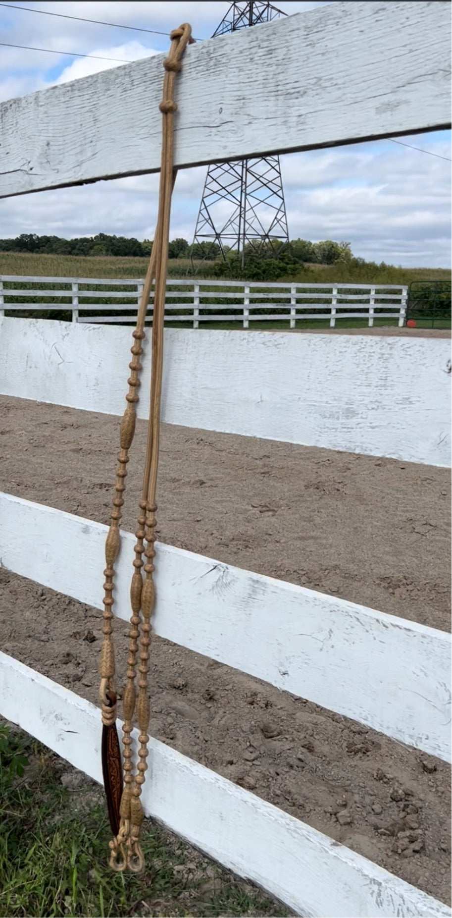 30 Plait Natural Romal Reins