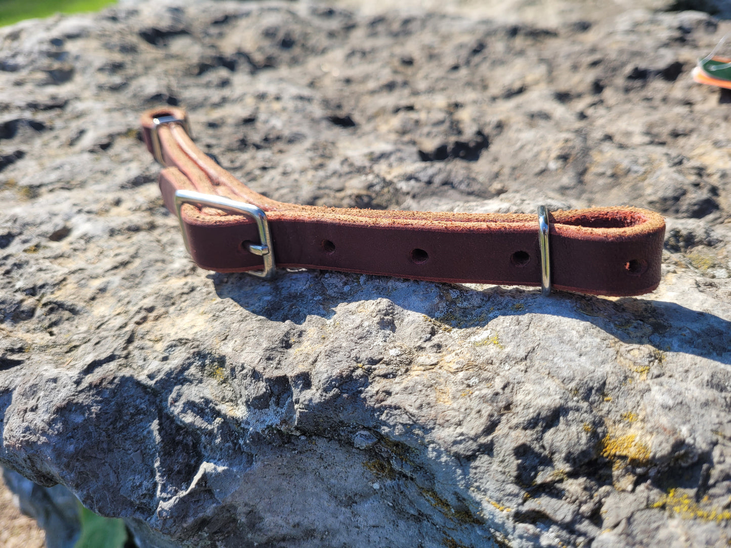 Adjustable Leather Curb Strap