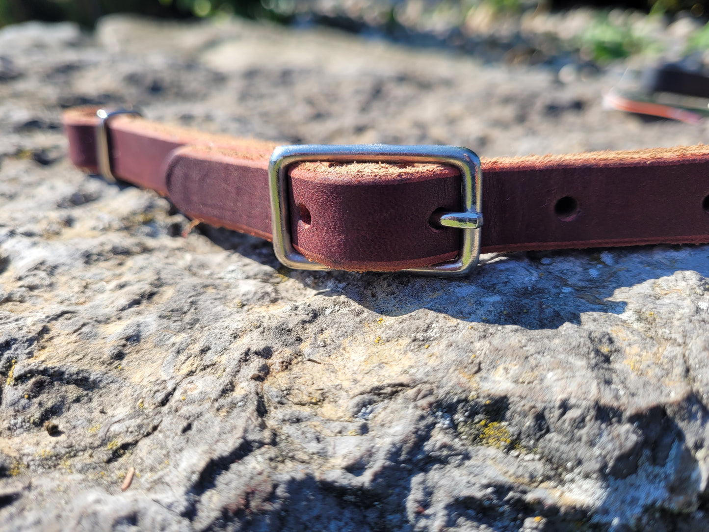 Adjustable Leather Curb Strap