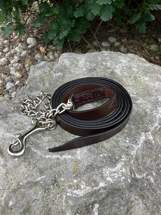 Leather lead shank