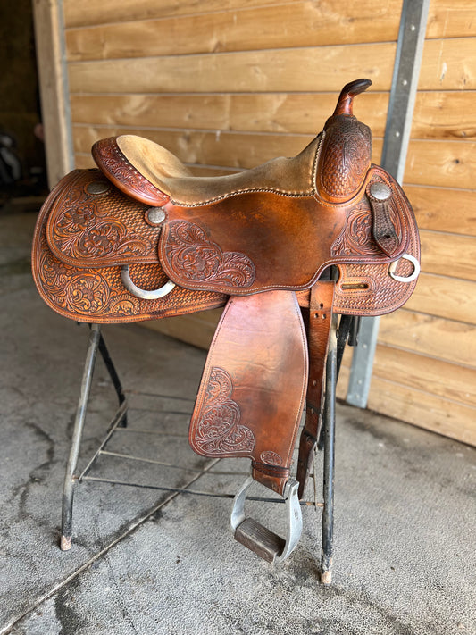 🍁SOLD🍁 16” Bob’s Custom Saddle Duane Latimer
