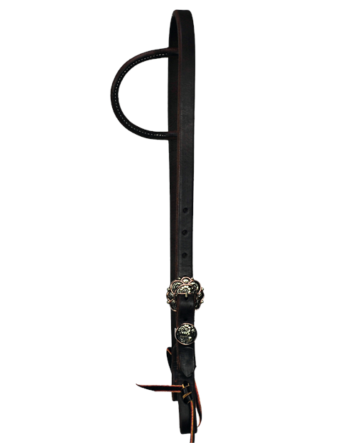 Slip Ear Headstall - Antiqued Copper Sunflower Buckle