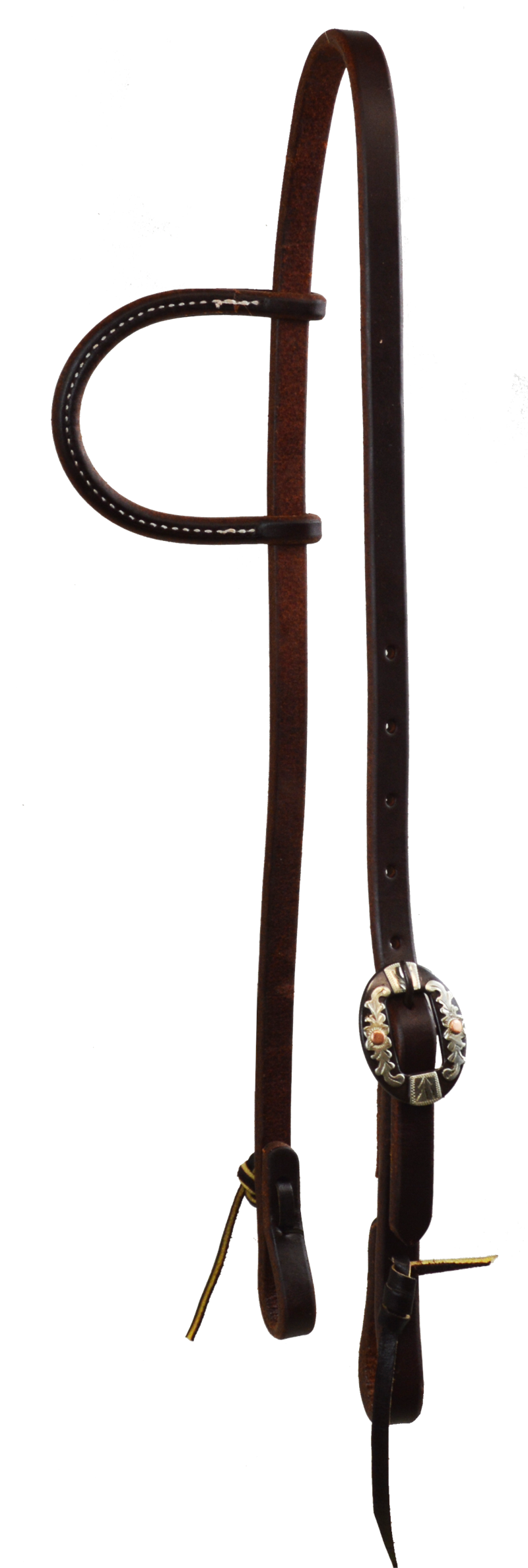 Slip Ear Headstall - Antique Floral Cart Buckle