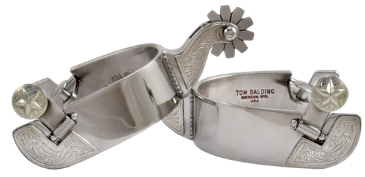 Tom Balding Ladies Silver Engraved Spurs