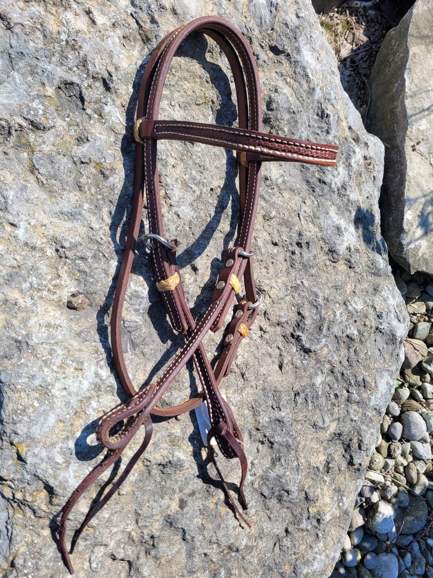 Basket Weave Headstall with Browband